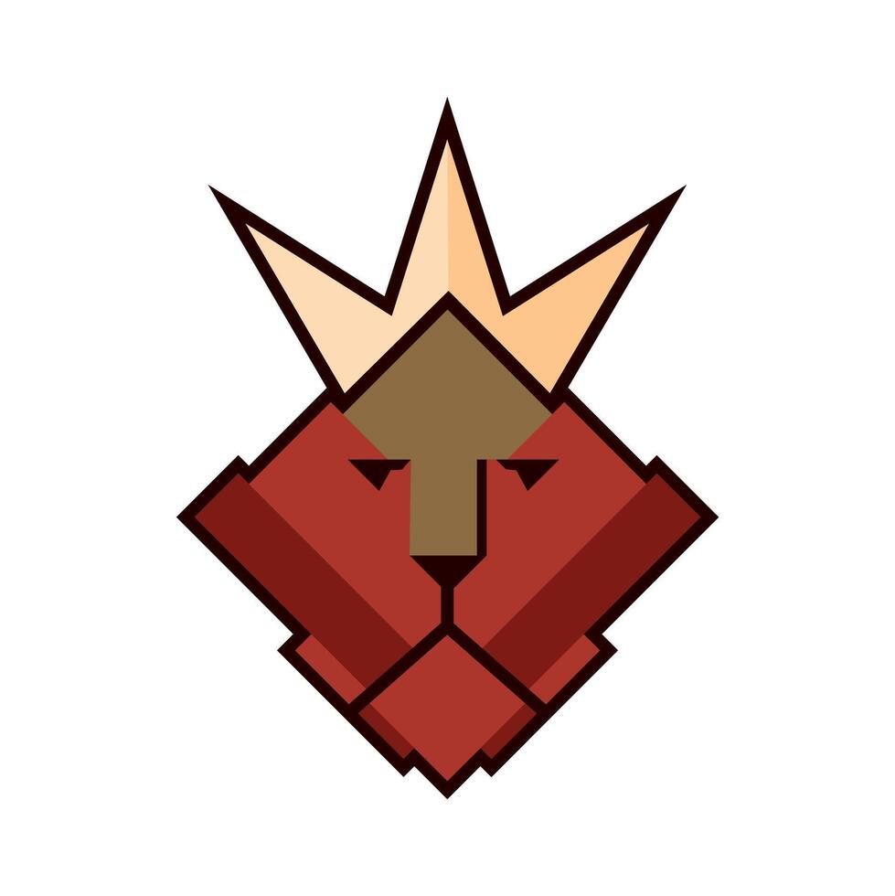 Lion logo face vector