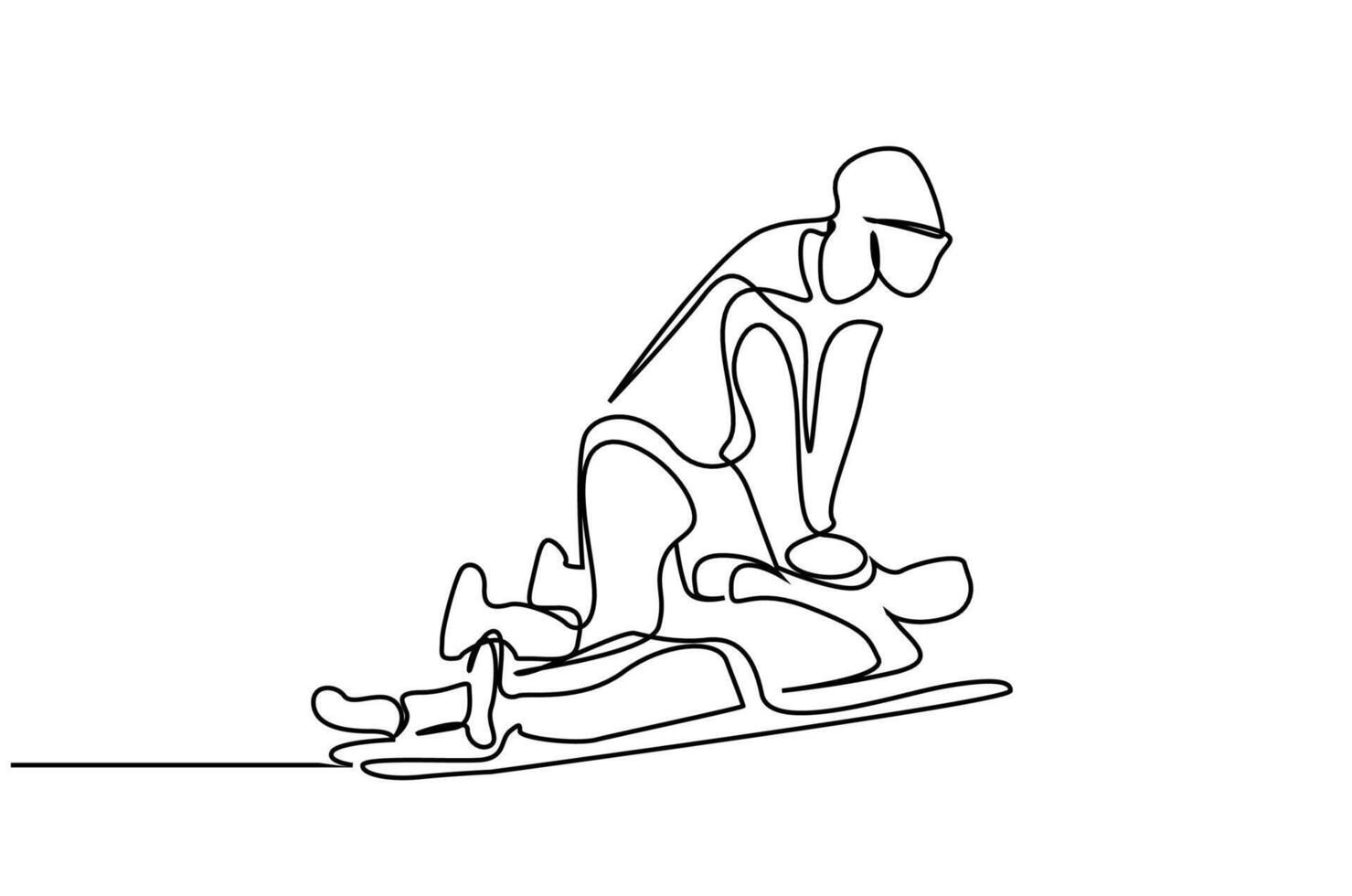 healthcare worker crp patient accident lifestyle line art vector