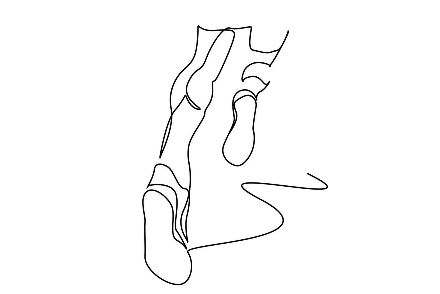 athlete athlete runner starts running legs calf lifestyle line art vector