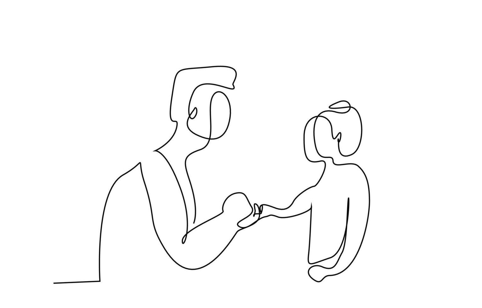 father and daughter playing games promise bets vector