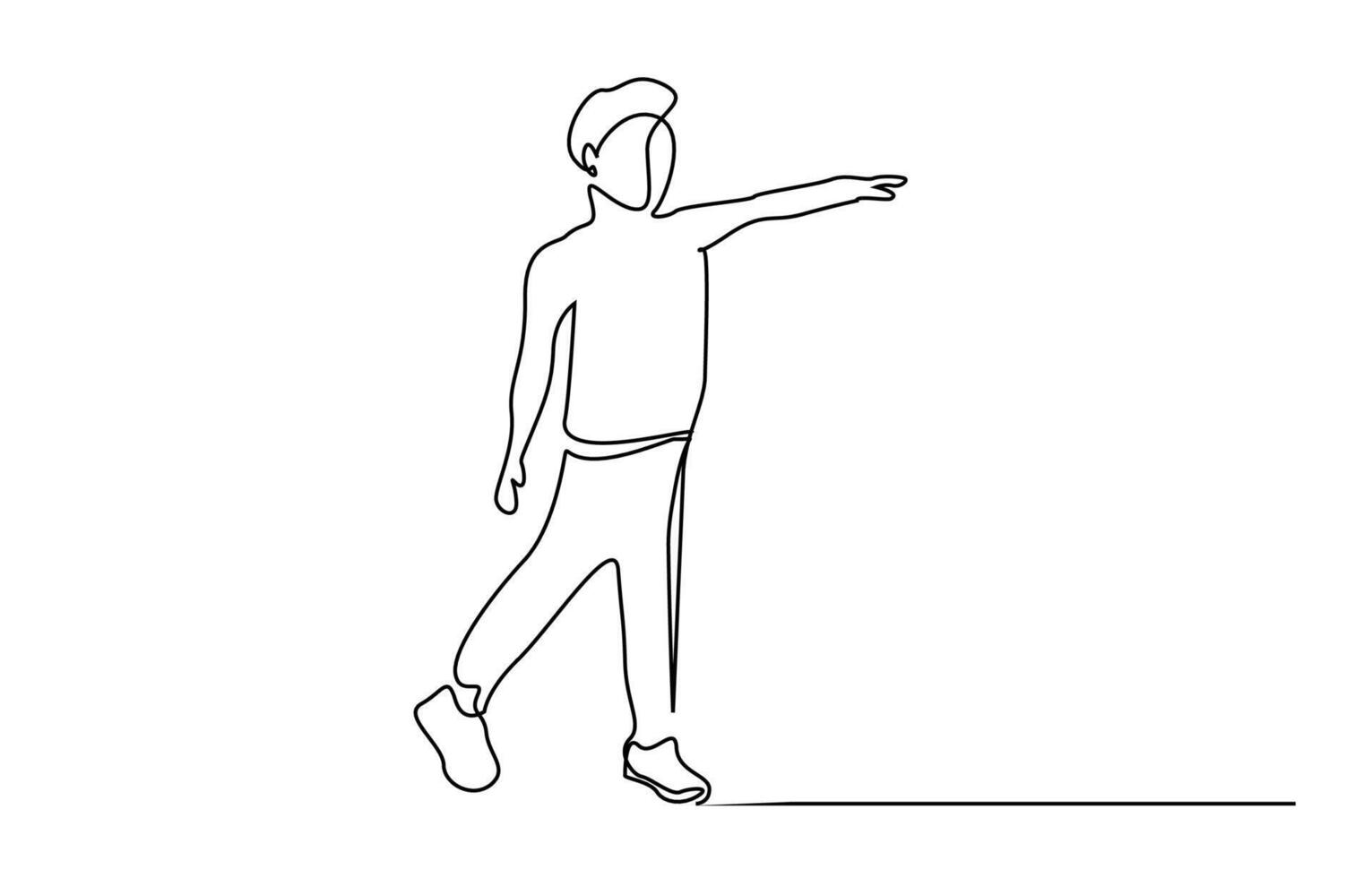 young boy complains showing something with index finger vector