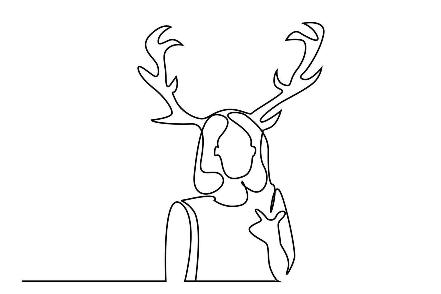young woman cheating being cheated angry showing one line art vector