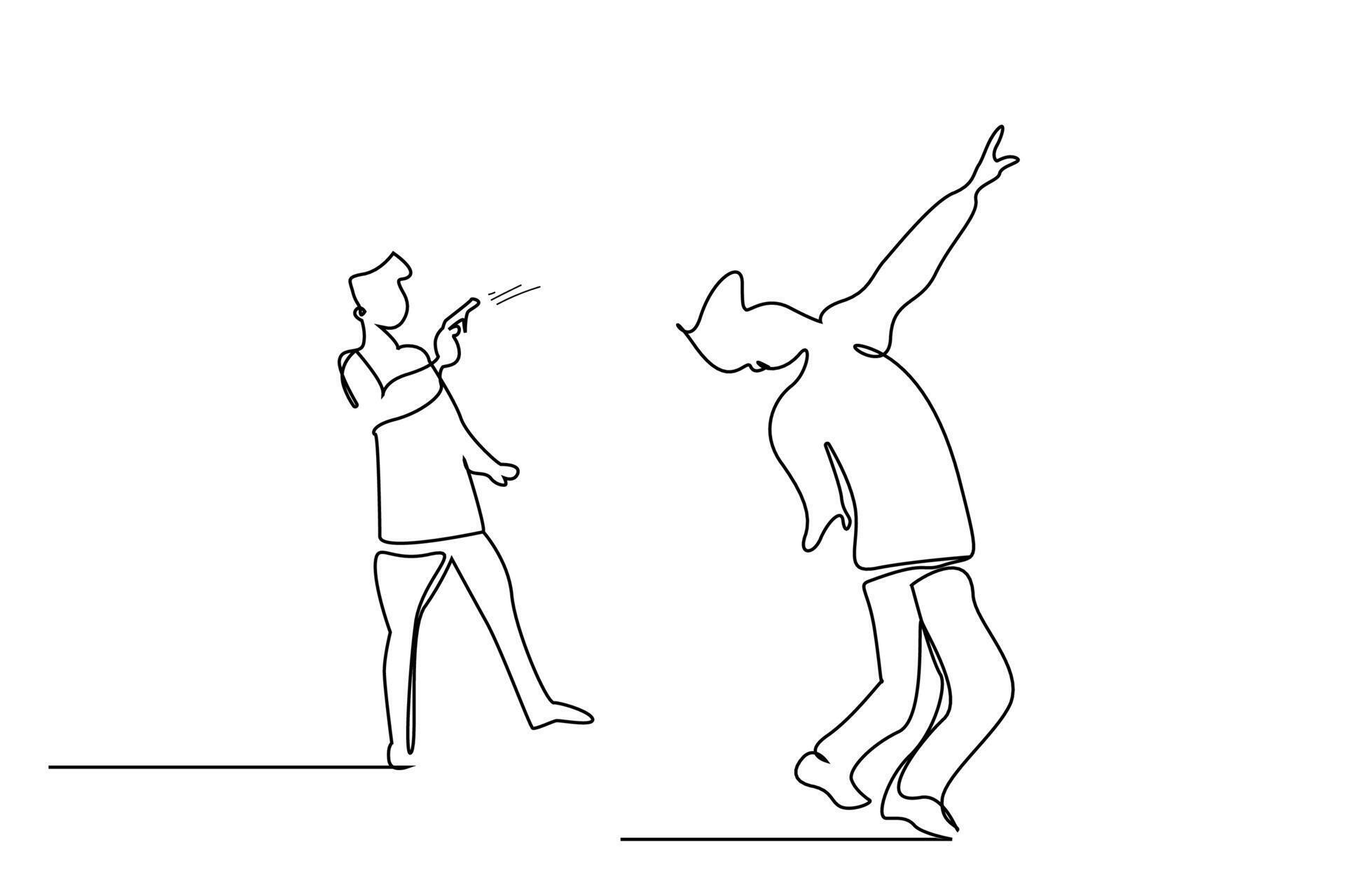people attack human gun shooting killing line art 45724489 Vector Art