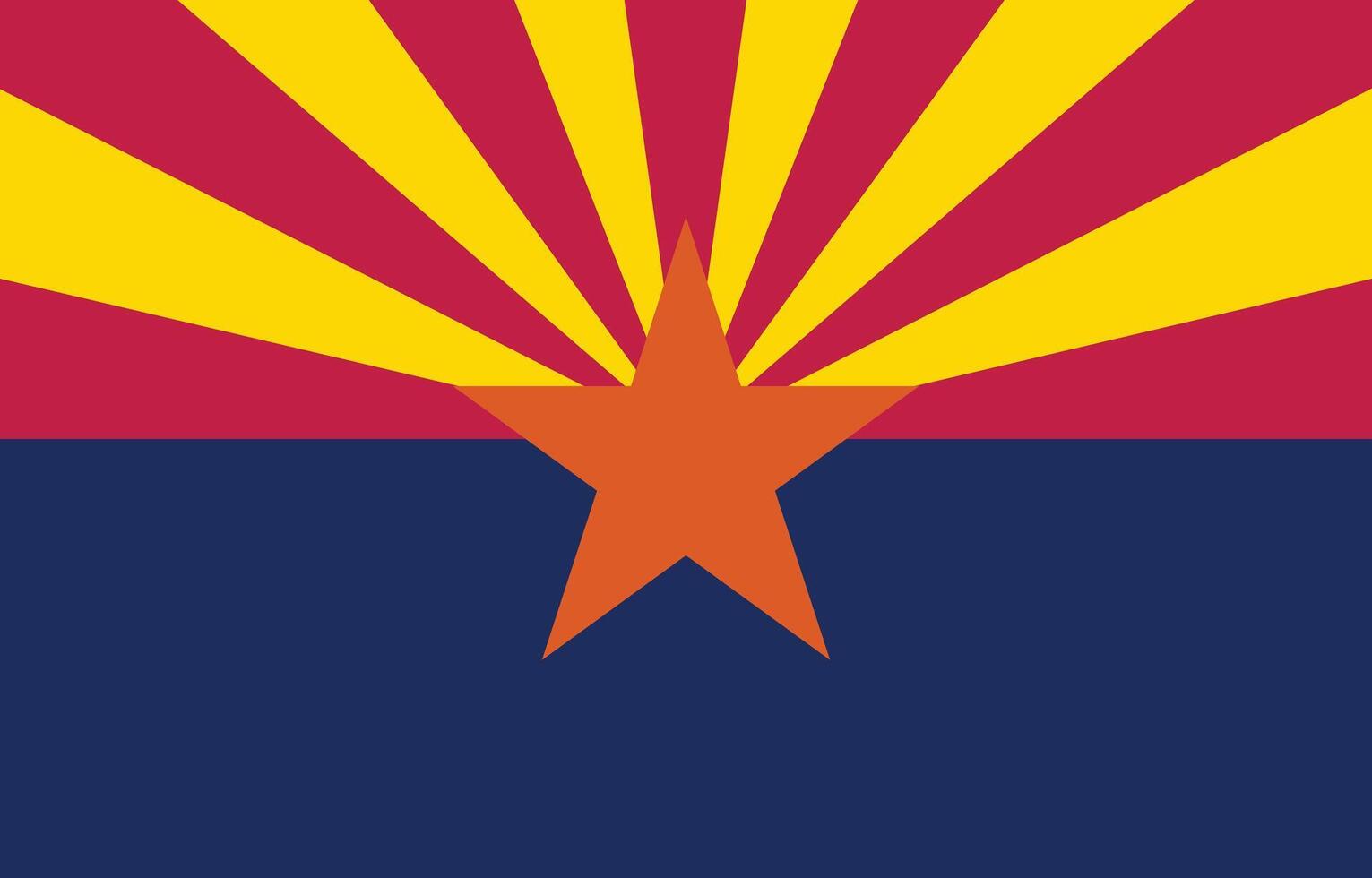 Arizona State Flag illustration. Arizona Flag. vector