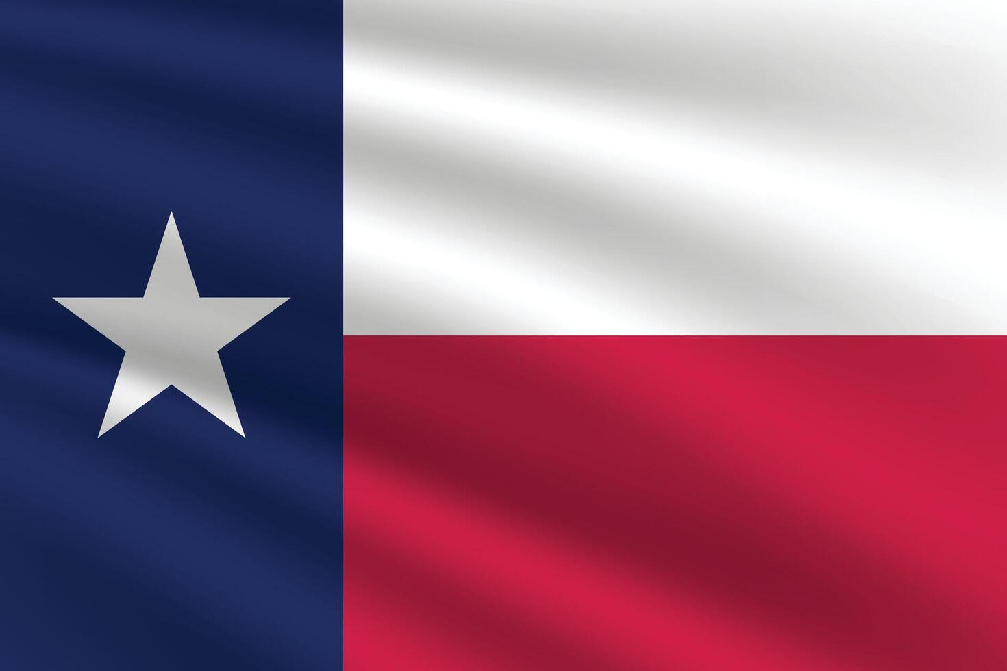 Texas State Flag illustration. Texas Flag. Waving Texas State Flag. vector