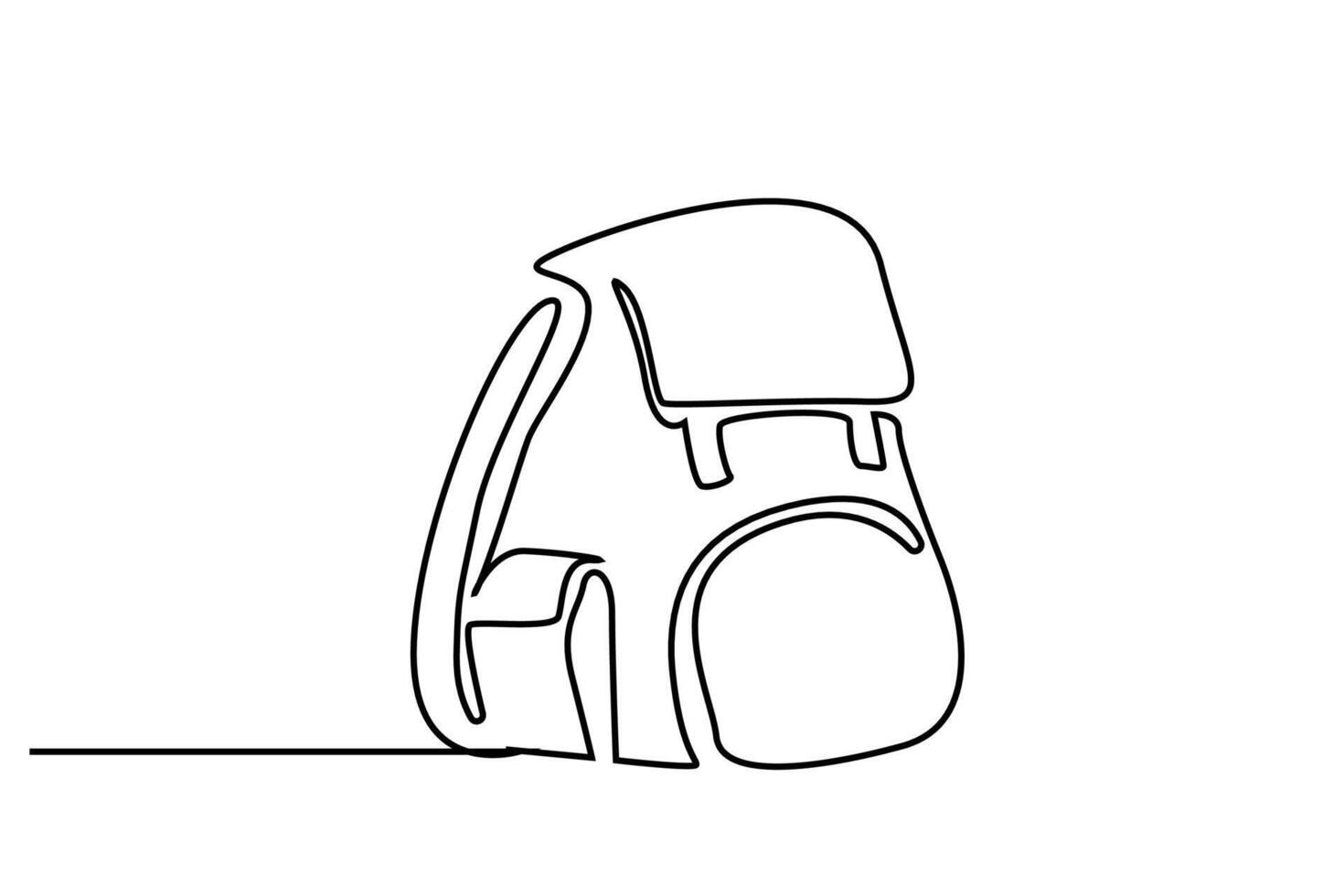 school bag education object retro line art vector