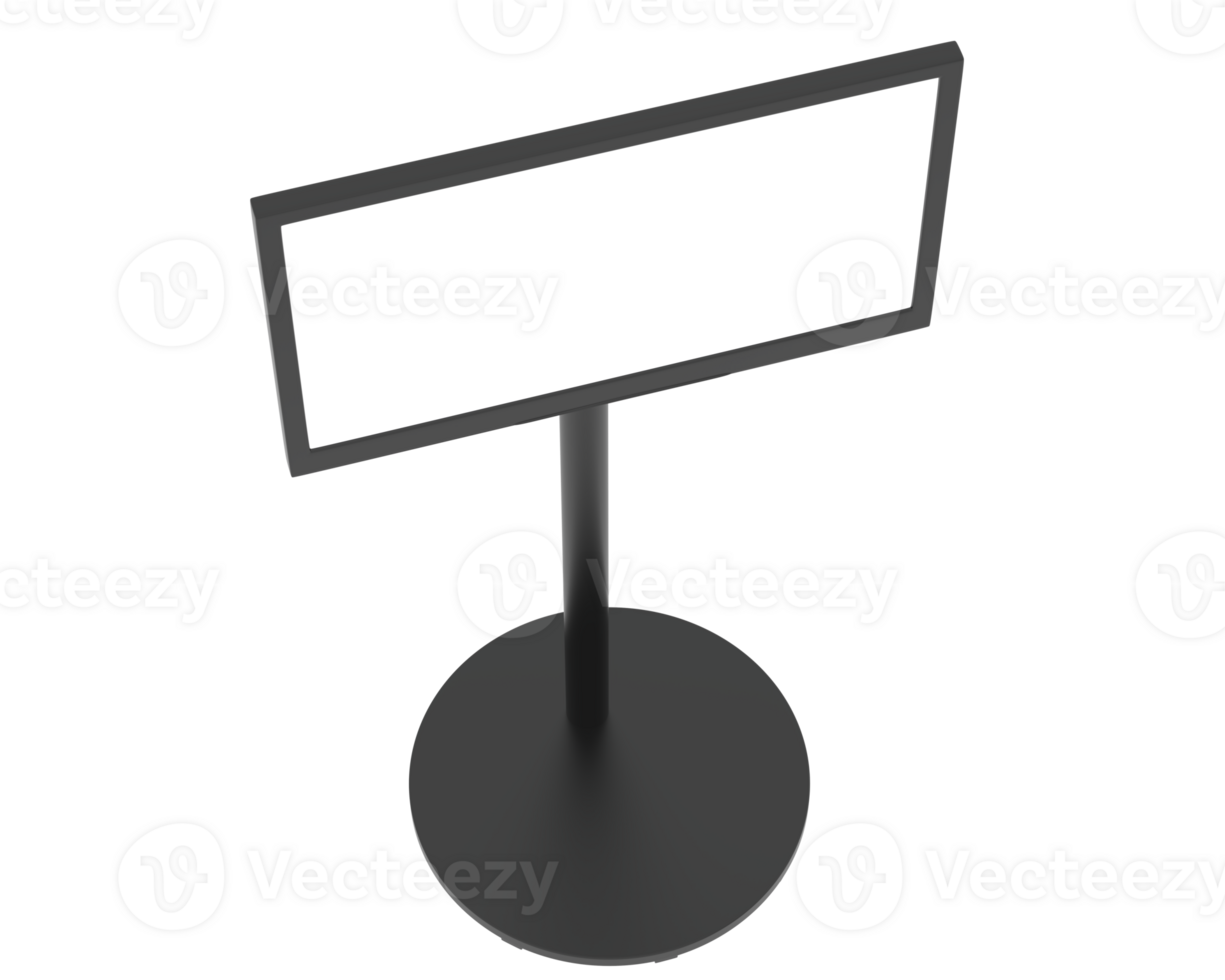 Screen television stand isolated on background. 3d rendering - illustration png
