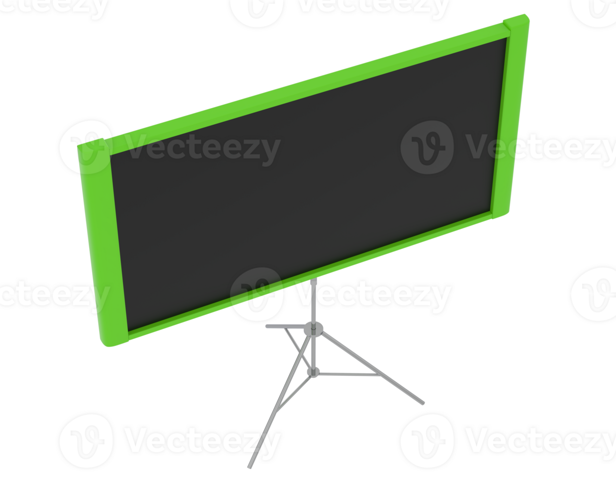 Screen projector wall isolated on background. 3d rendering - illustration png