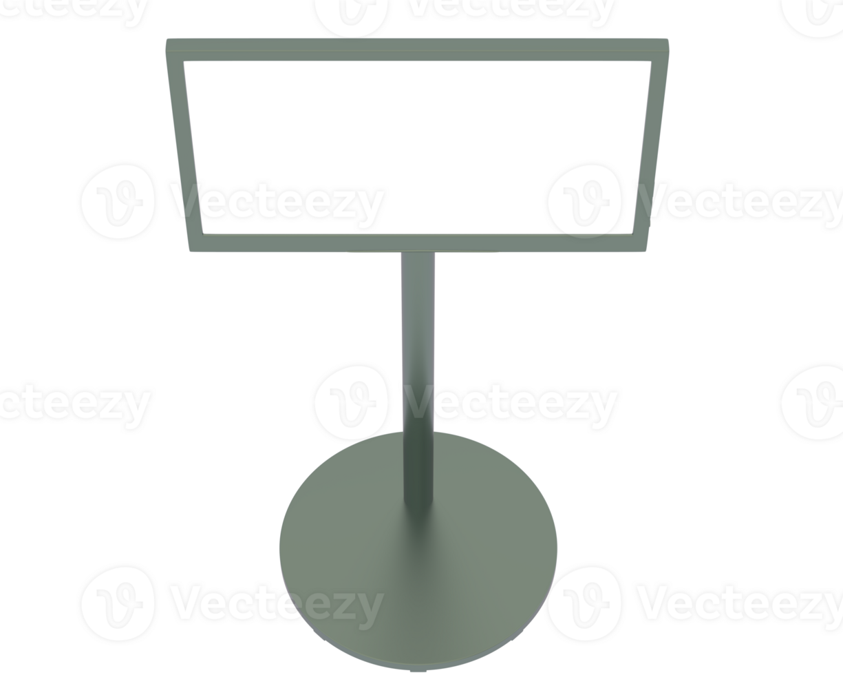 Screen television stand isolated on background. 3d rendering - illustration png