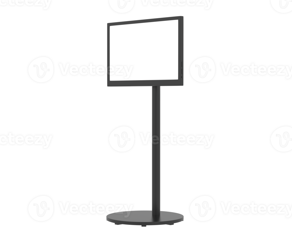 Screen television stand isolated on background. 3d rendering - illustration png