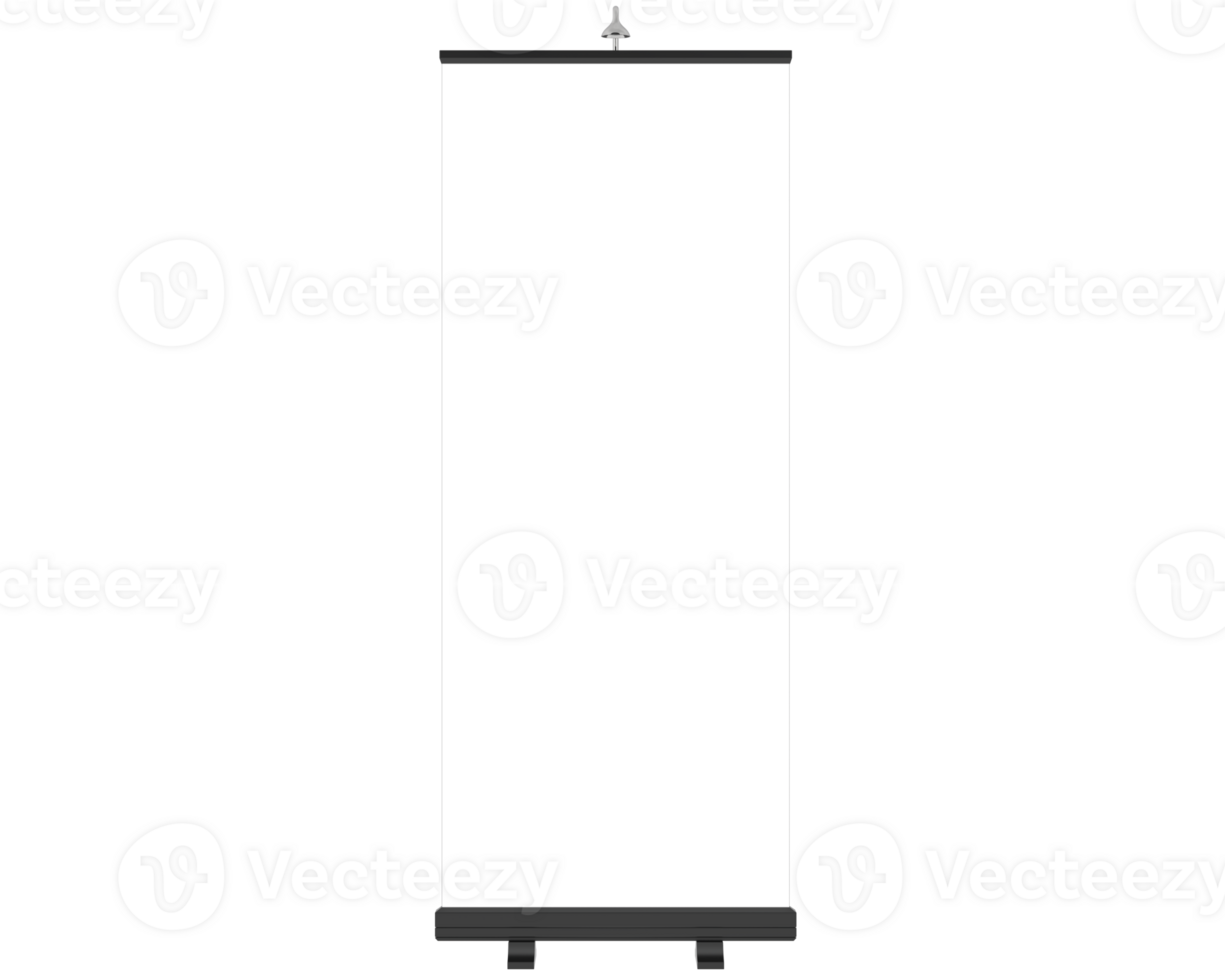 Screen vertical stand isolated on background. 3d rendering - illustration png