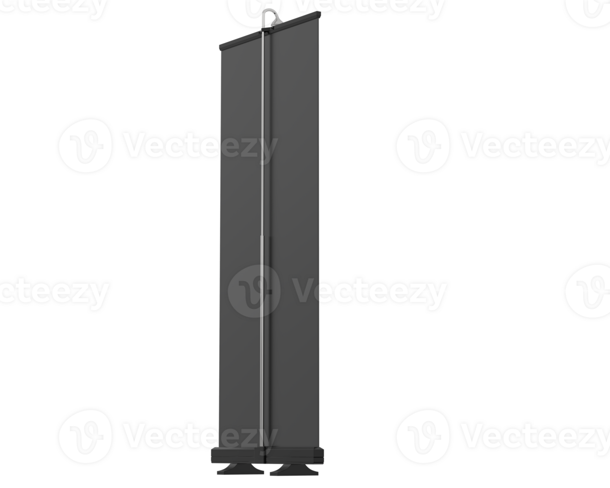 Screen vertical stand isolated on background. 3d rendering - illustration png