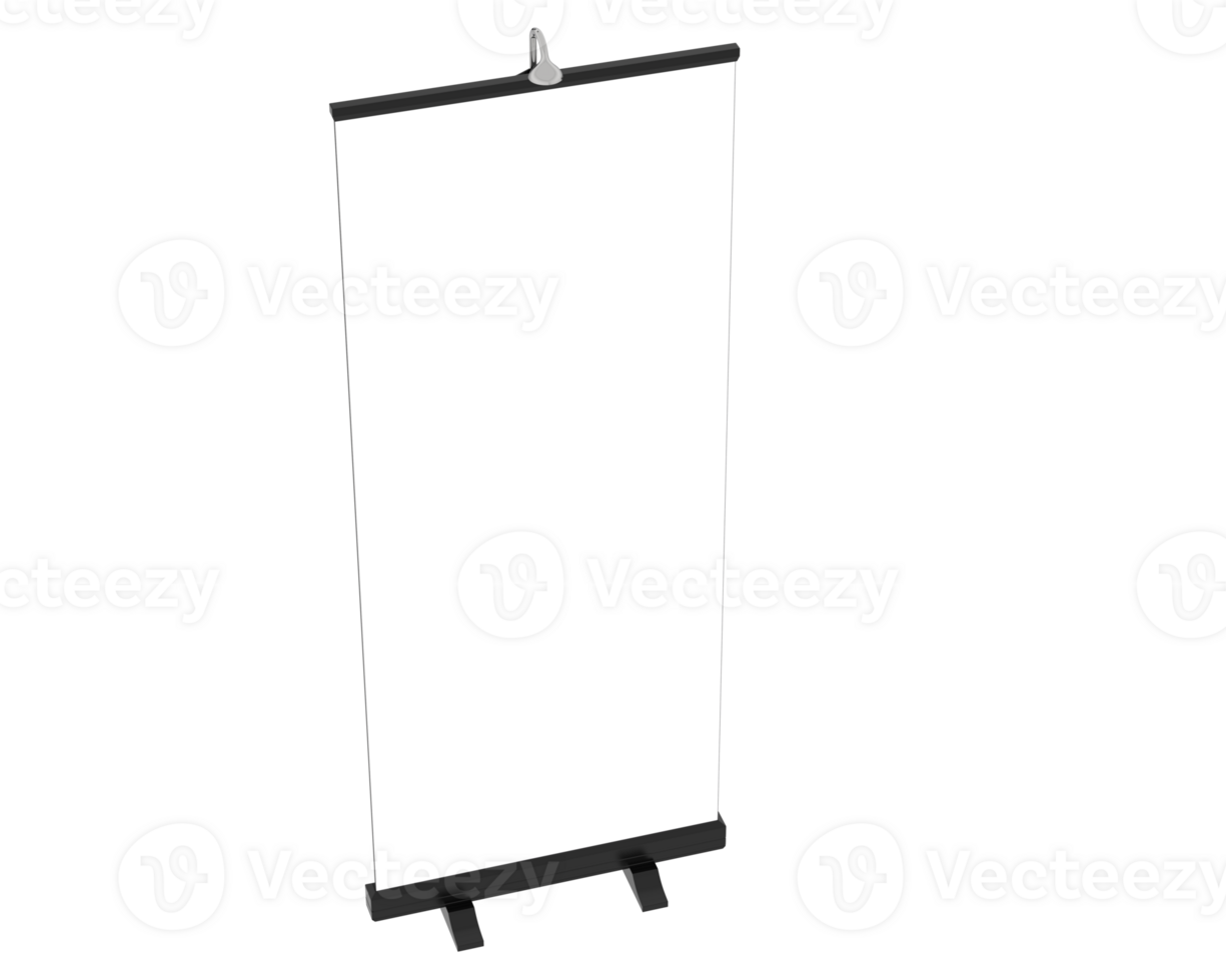 Screen vertical stand isolated on background. 3d rendering - illustration png