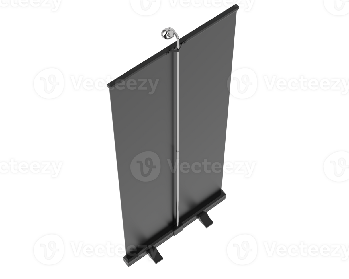 Screen vertical stand isolated on background. 3d rendering - illustration png