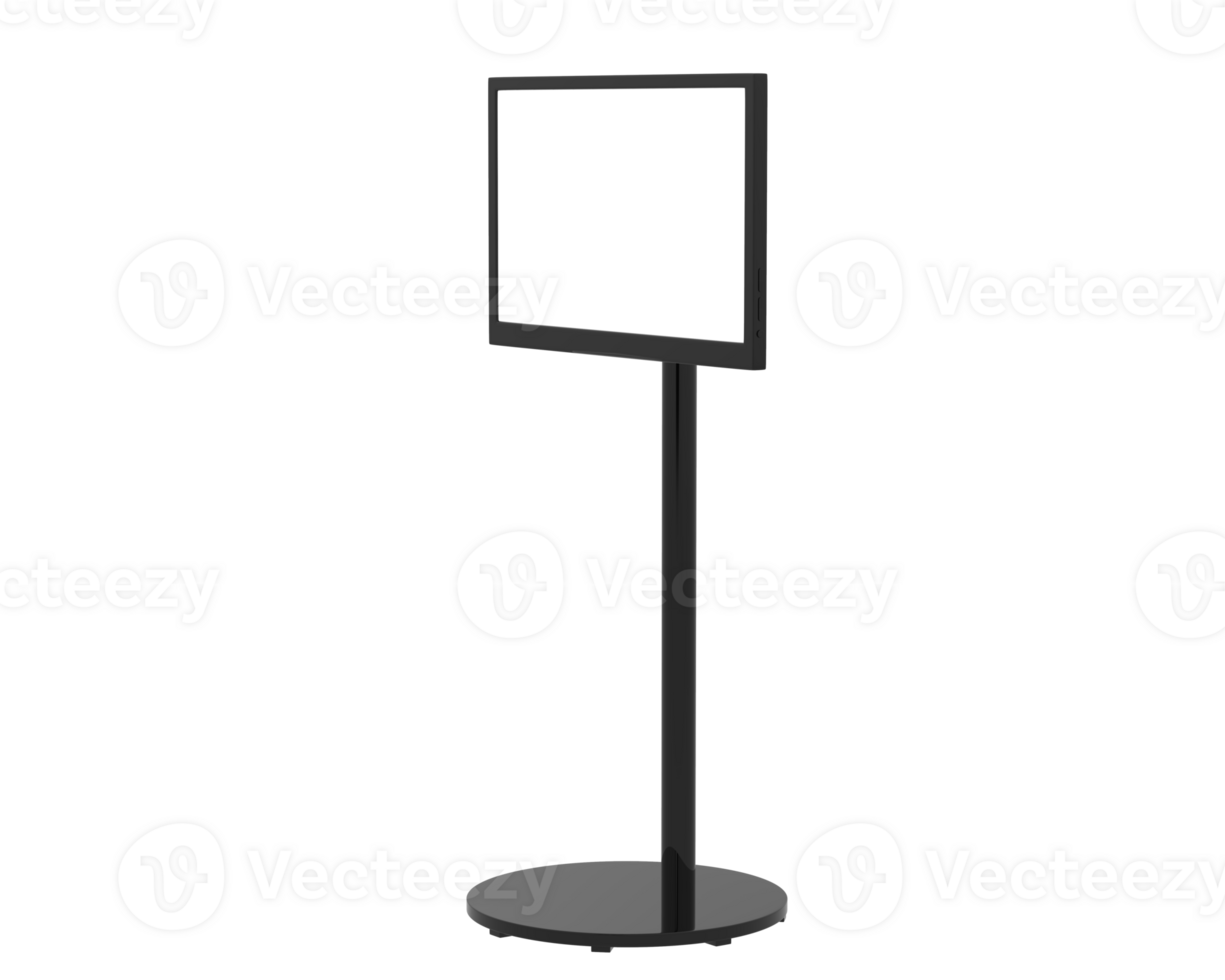 Screen television stand isolated on background. 3d rendering - illustration png