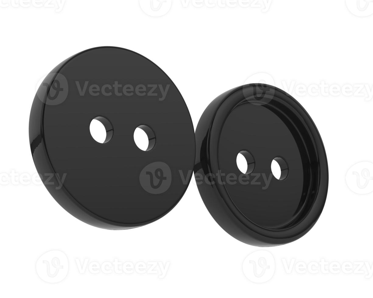 Shirt buttons isolated on background. 3d rendering - illustration png