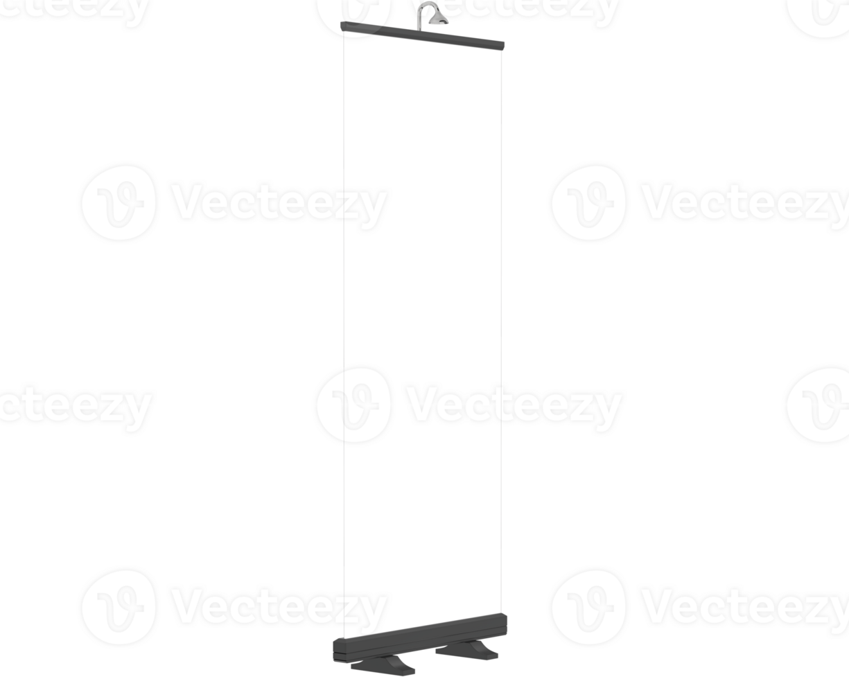 Screen vertical stand isolated on background. 3d rendering - illustration png