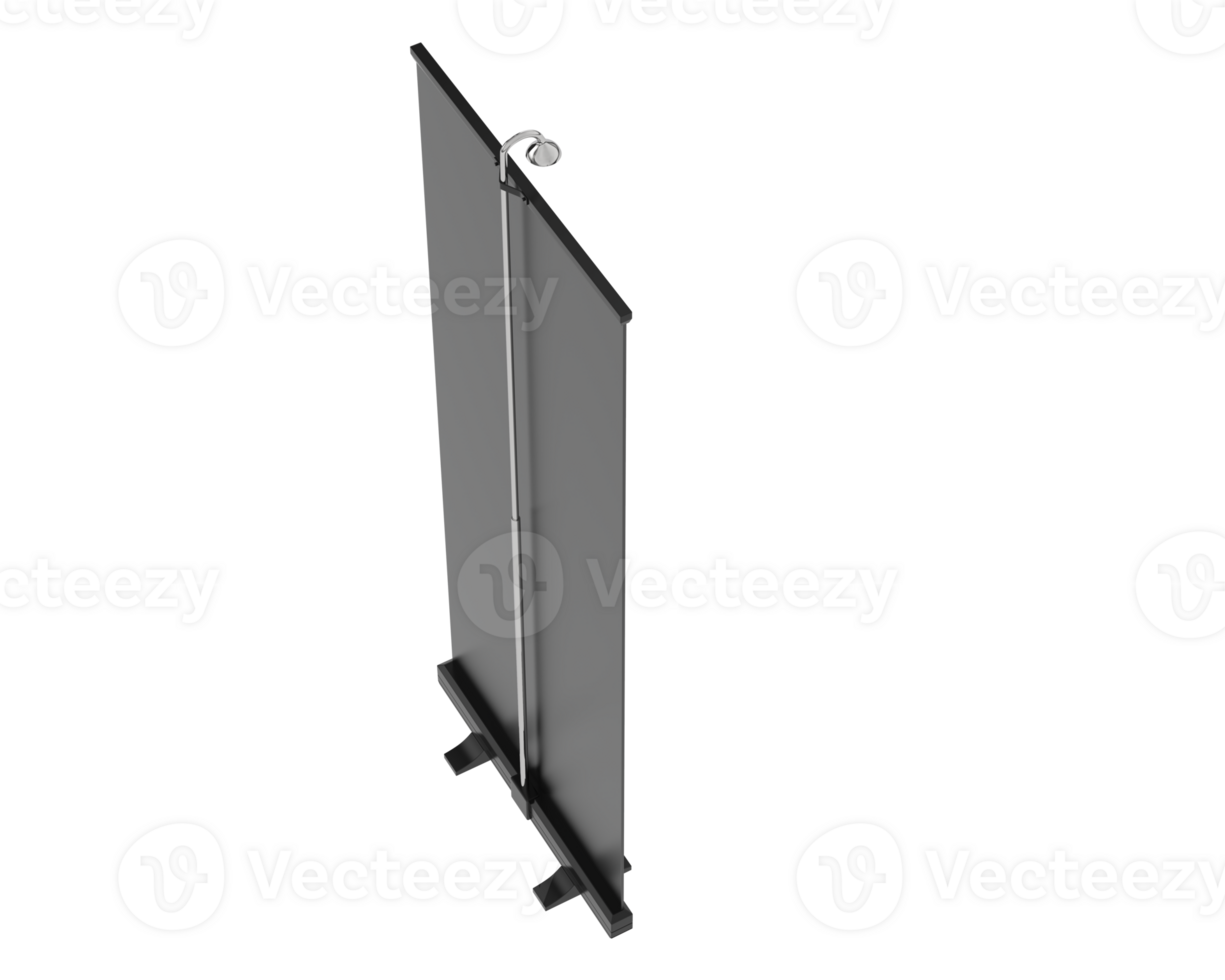 Screen vertical stand isolated on background. 3d rendering - illustration png