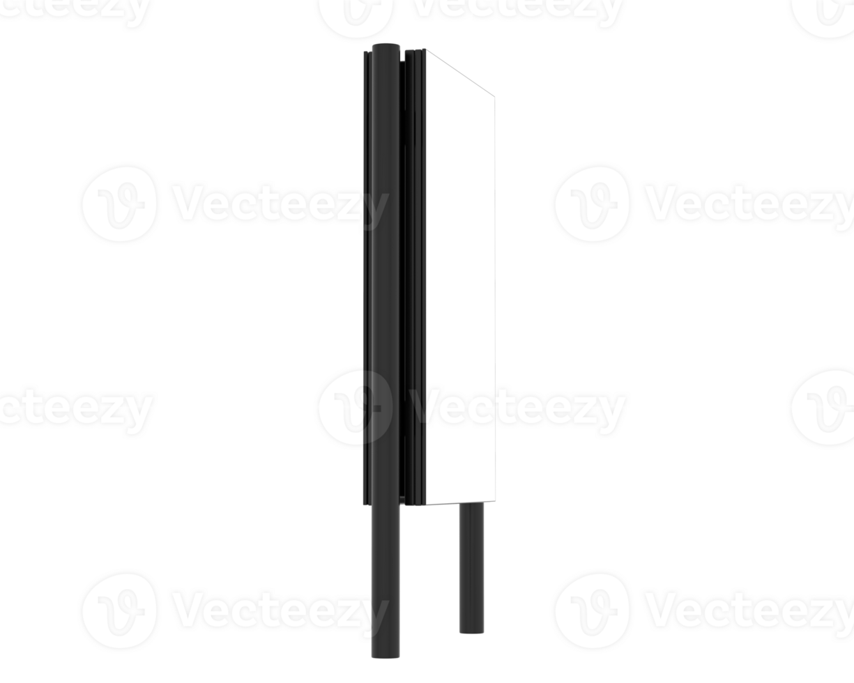 Led single sign isolated on background. 3d rendering - illustration png