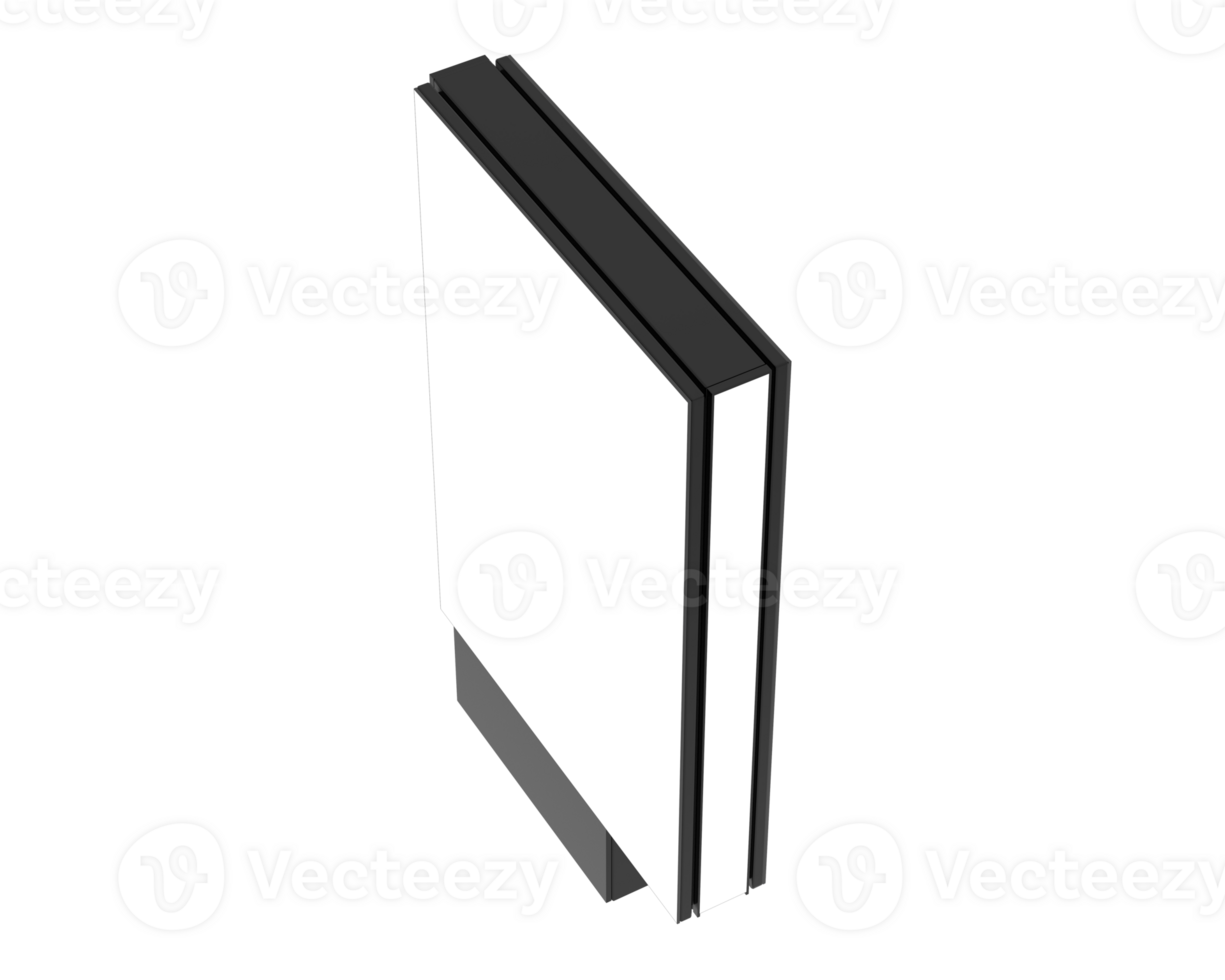 Led single sign isolated on background. 3d rendering - illustration png