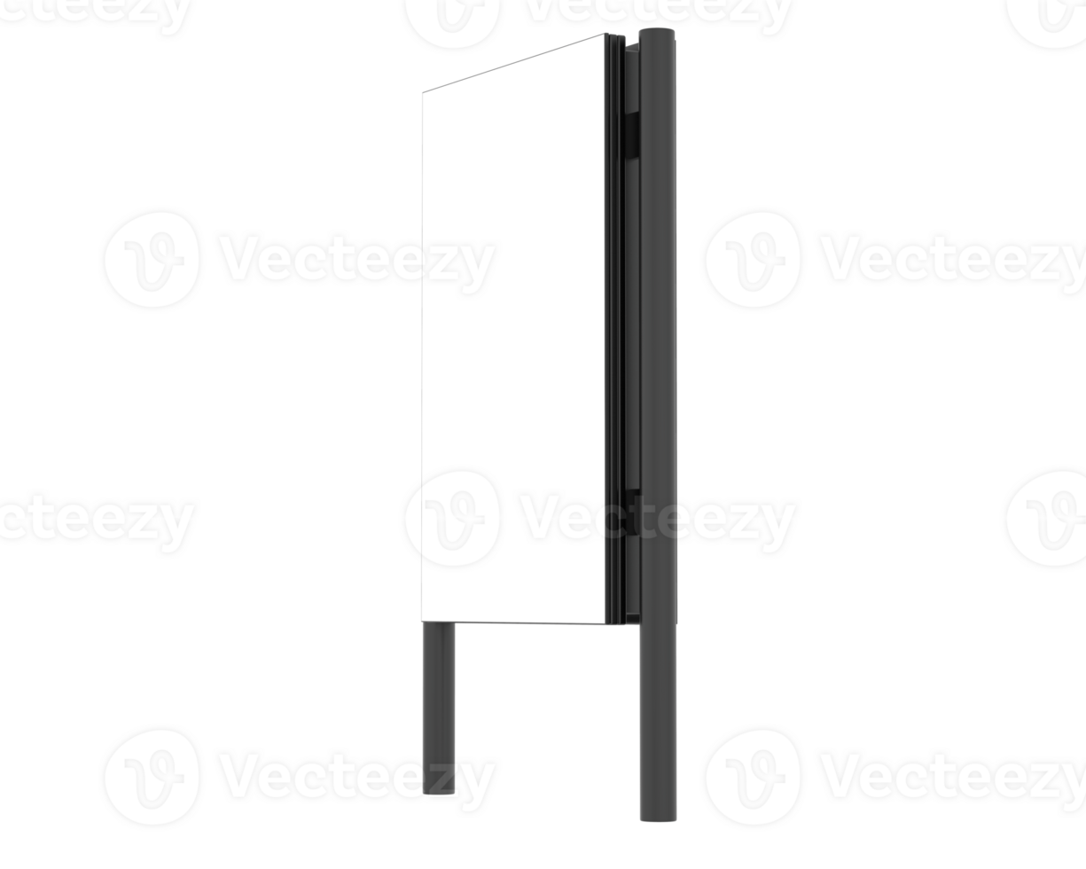 Led single sign isolated on background. 3d rendering - illustration png