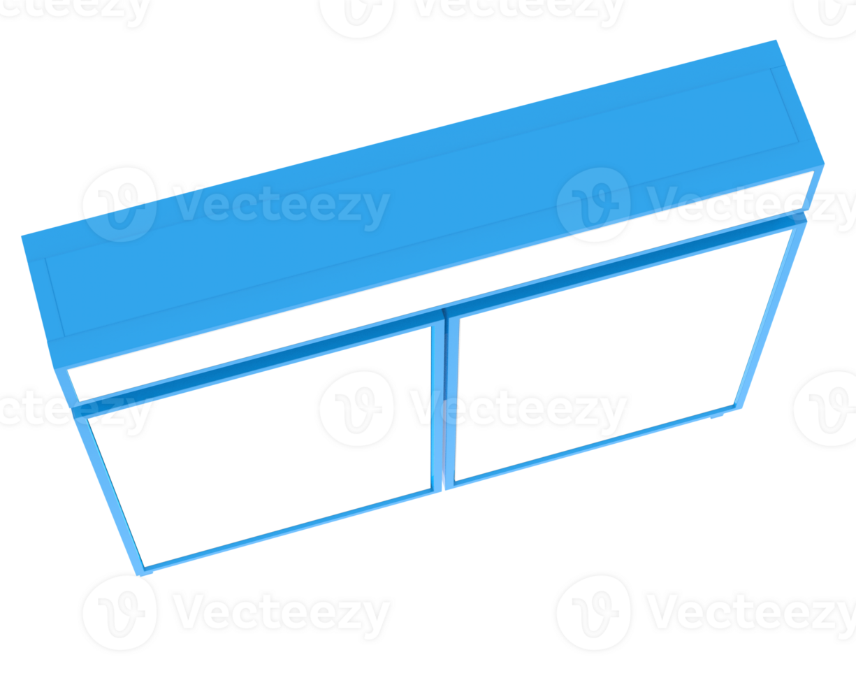 Led single sign isolated on background. 3d rendering - illustration png