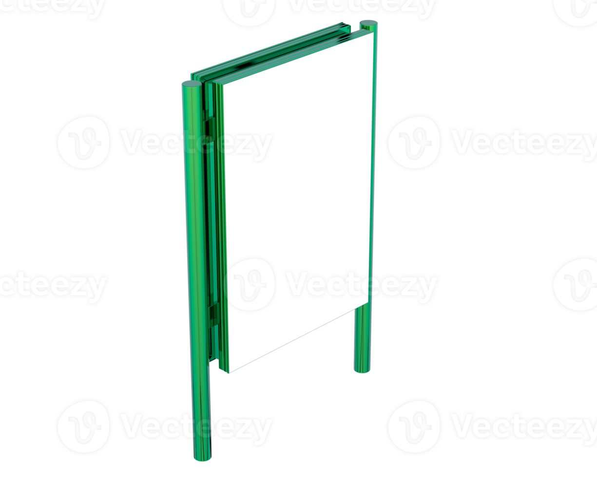 Led single sign isolated on background. 3d rendering - illustration png
