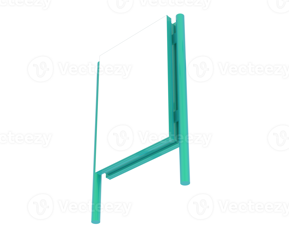 Led single sign isolated on background. 3d rendering - illustration png