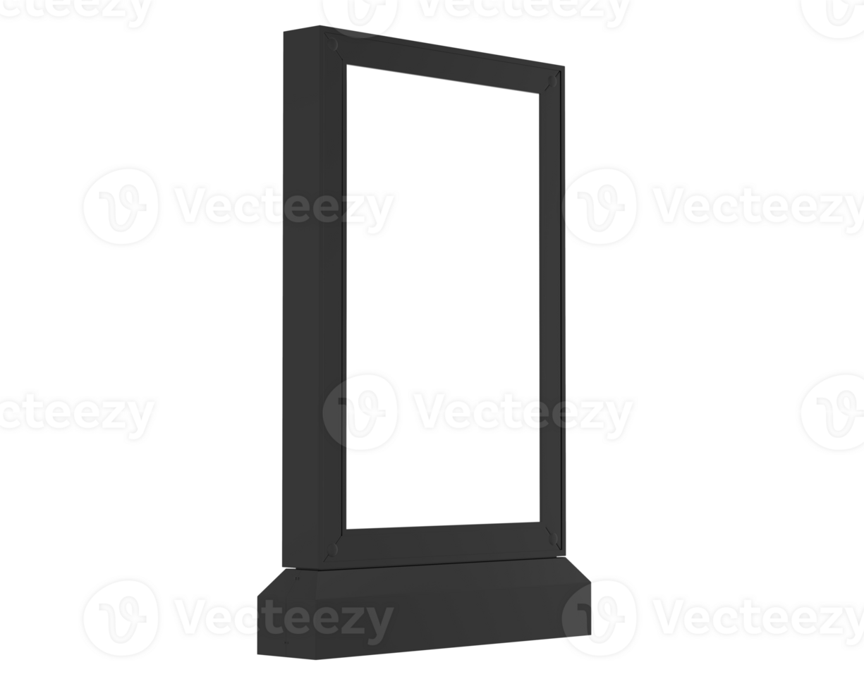 Led single sign isolated on background. 3d rendering - illustration png