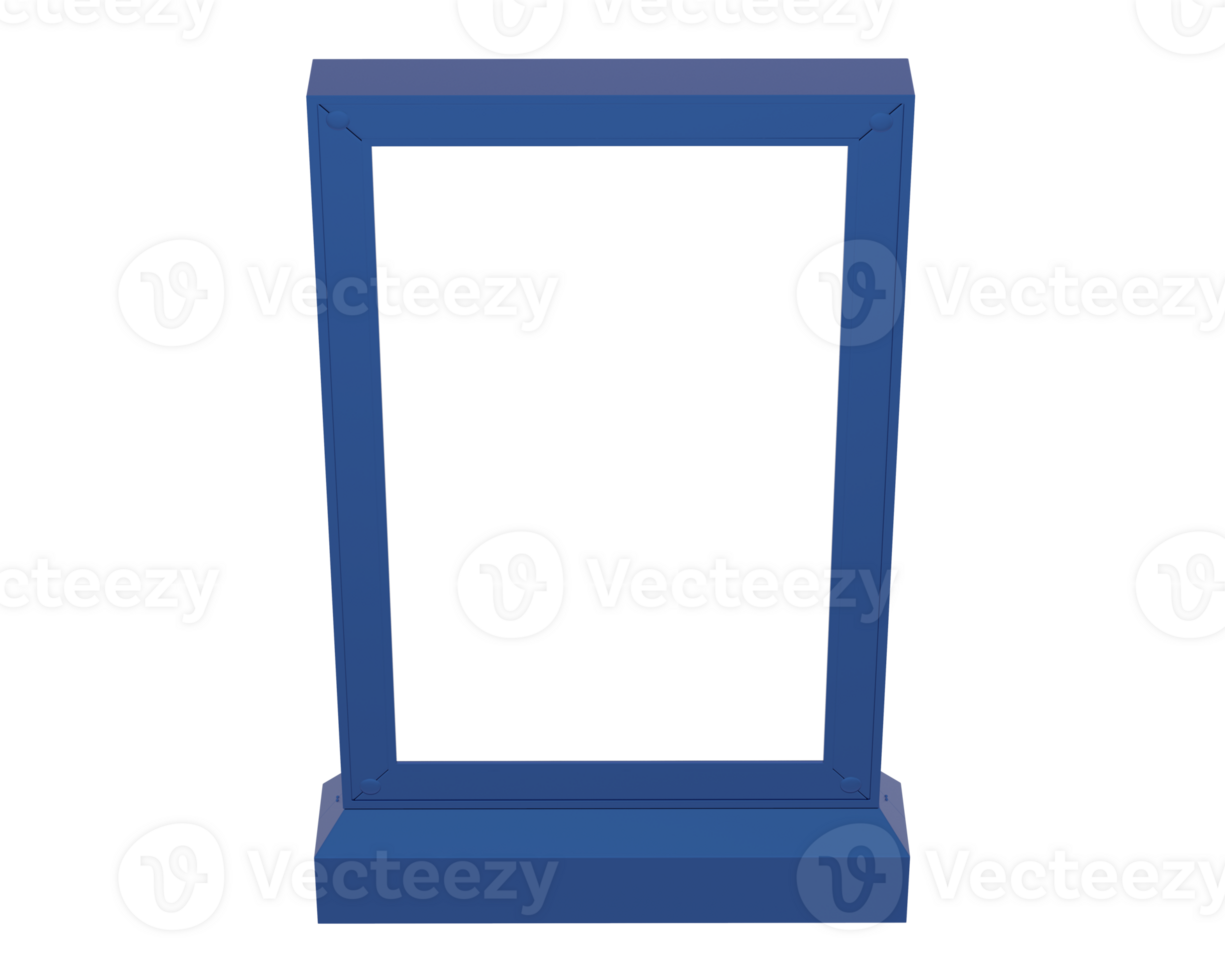 Led single sign isolated on background. 3d rendering - illustration png