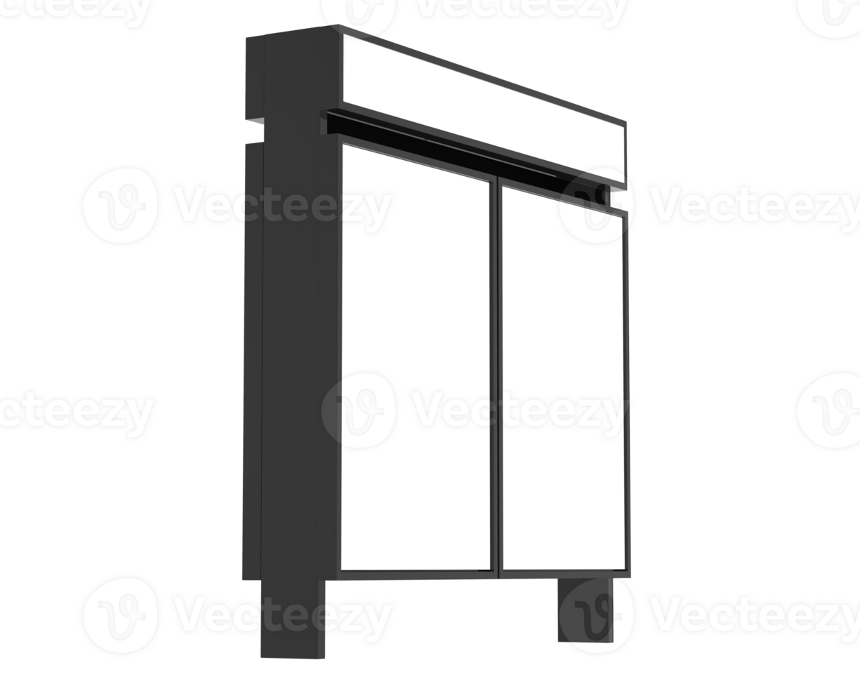 Led single sign isolated on background. 3d rendering - illustration png