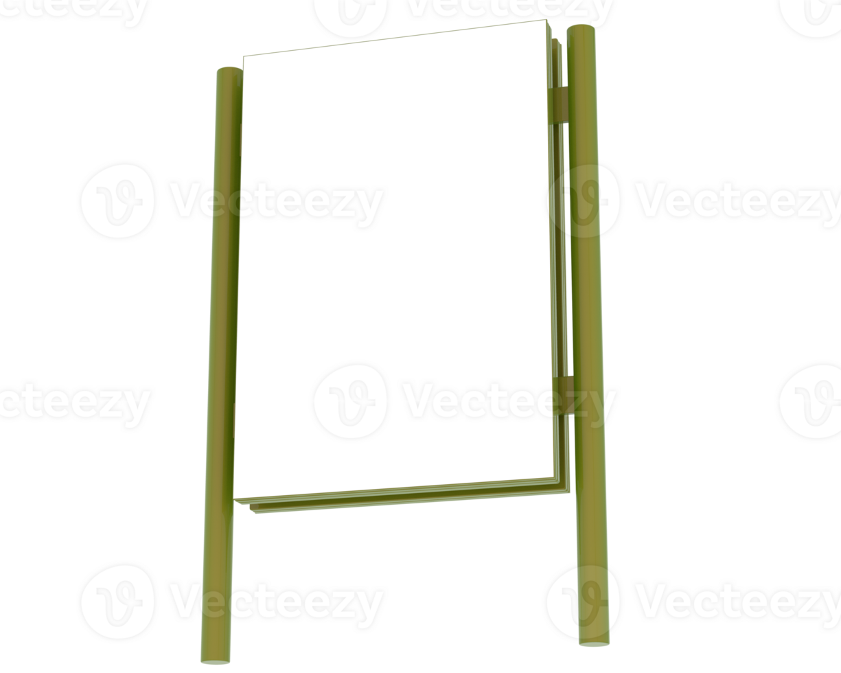 Led single sign isolated on background. 3d rendering - illustration png