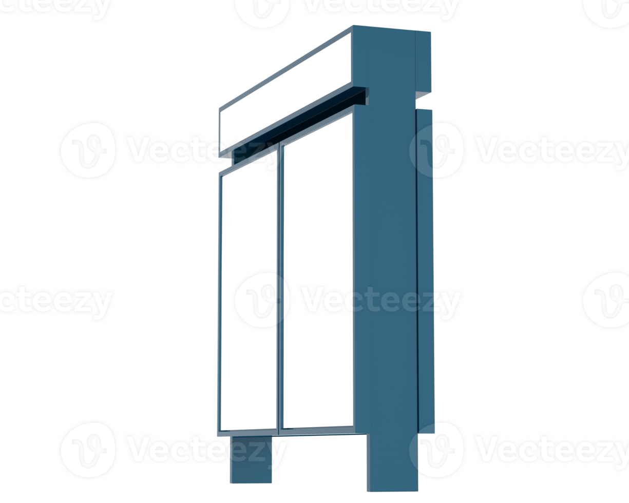 Led single sign isolated on background. 3d rendering - illustration png