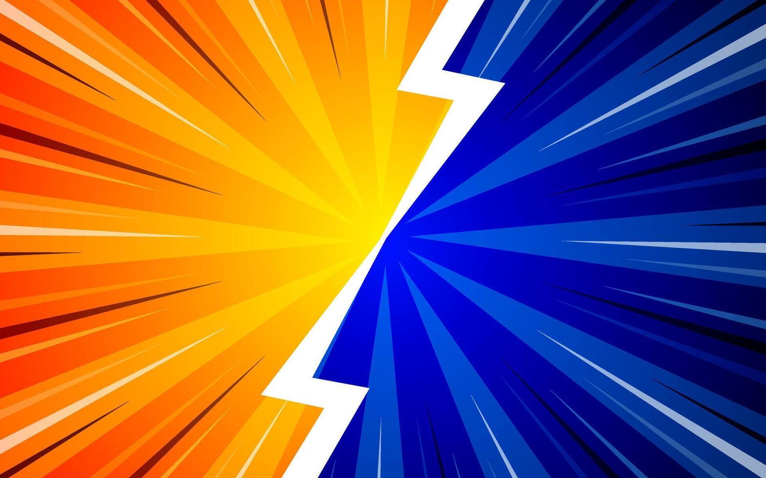 Cartoon comic background fight versus comic book colorful competition poster with halftone elements. illustration eps 10. vector
