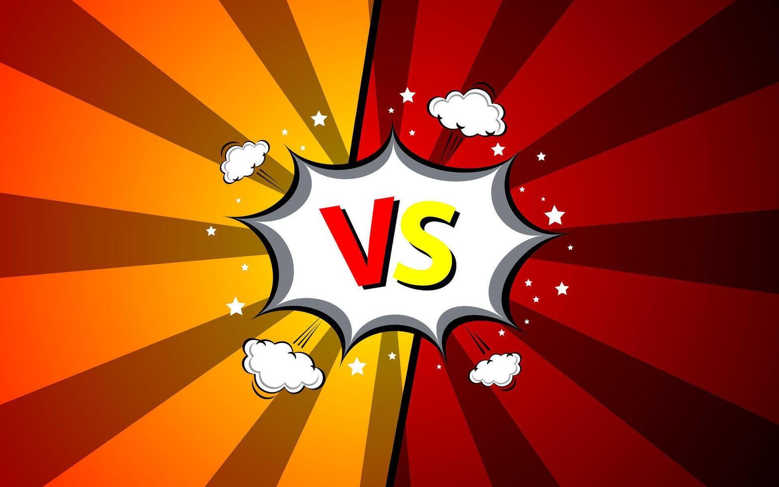 Versus Comics book empty speech bubble background. illustration eps 10. vector
