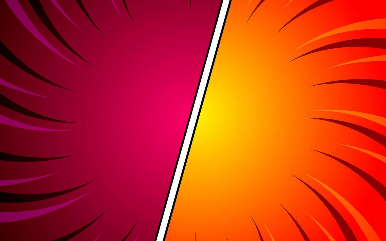 Cartoon comic background fight versus comic book colorful competition poster with halftone elements. illustration eps 10. vector