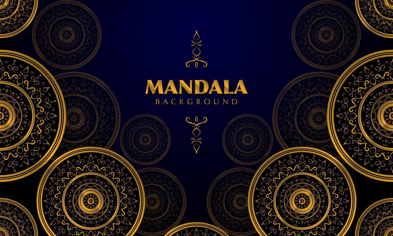 Golden mandala background design. vector