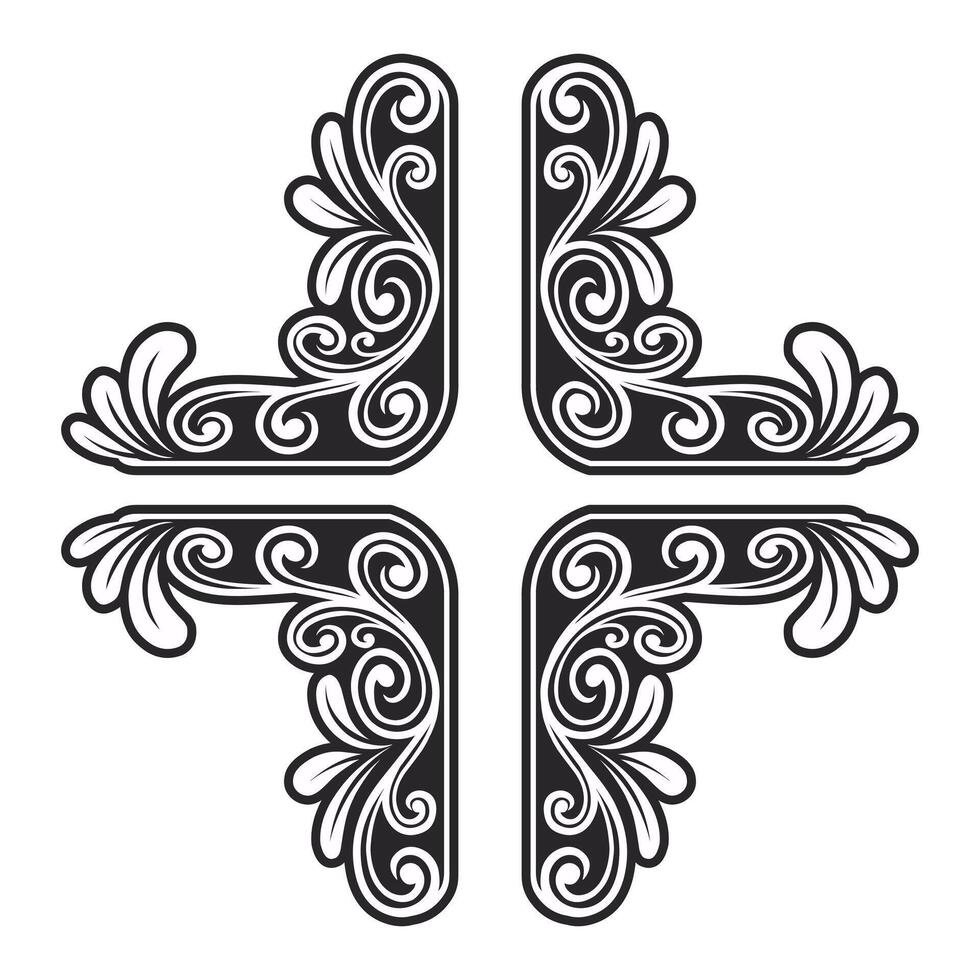 Classic ornament design for elements floral vector