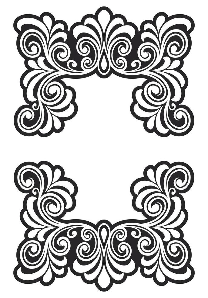 Classic ornament design for elements floral vector
