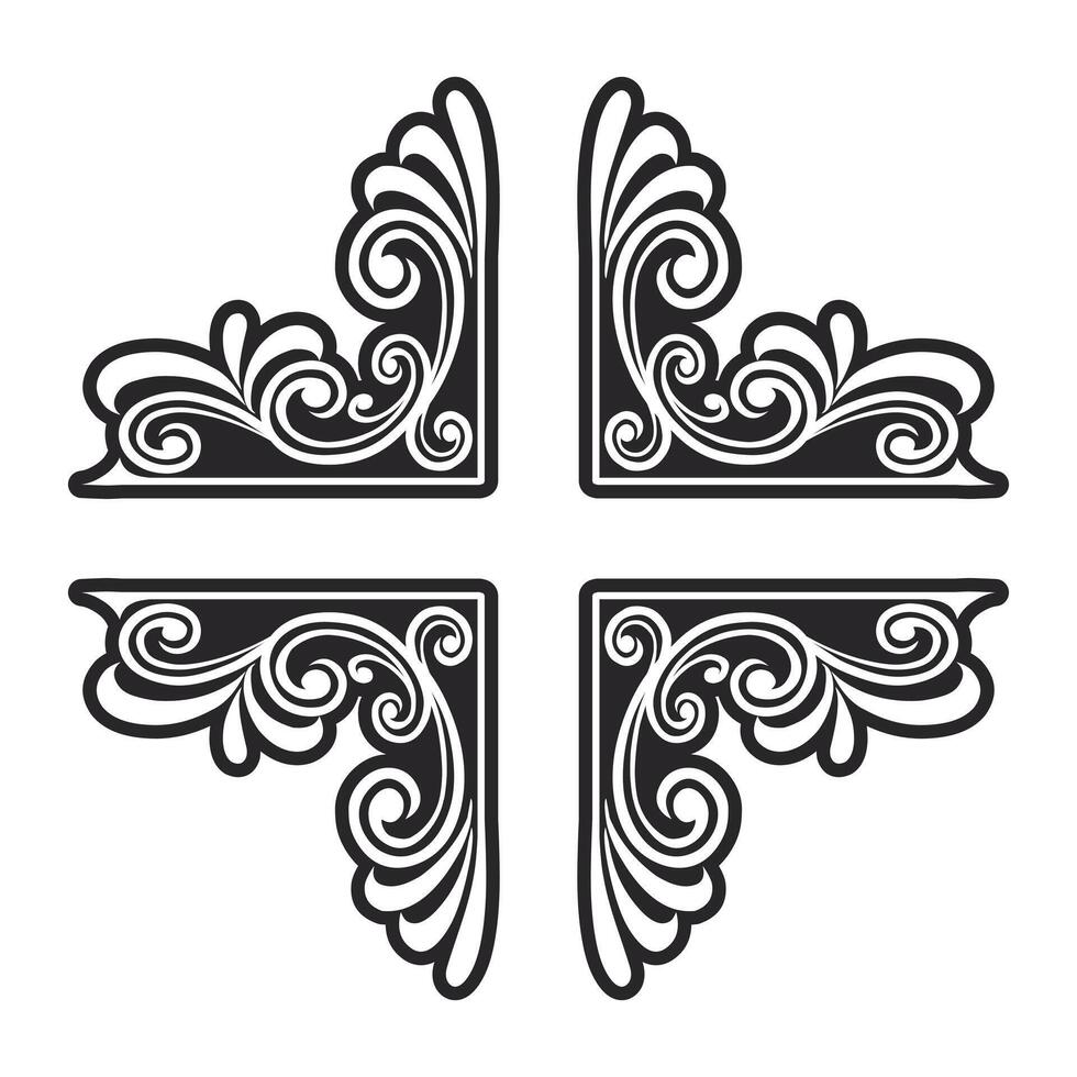 Classic ornament design for elements floral vector