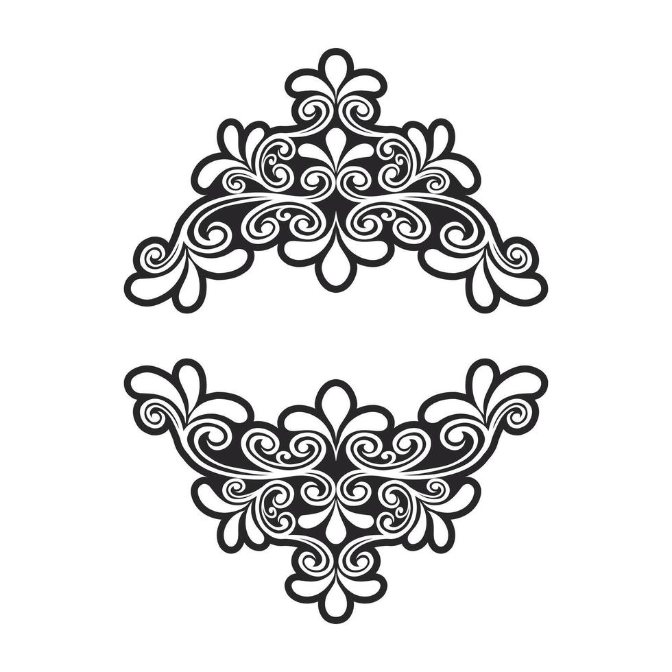 Classic ornament design for elements floral vector