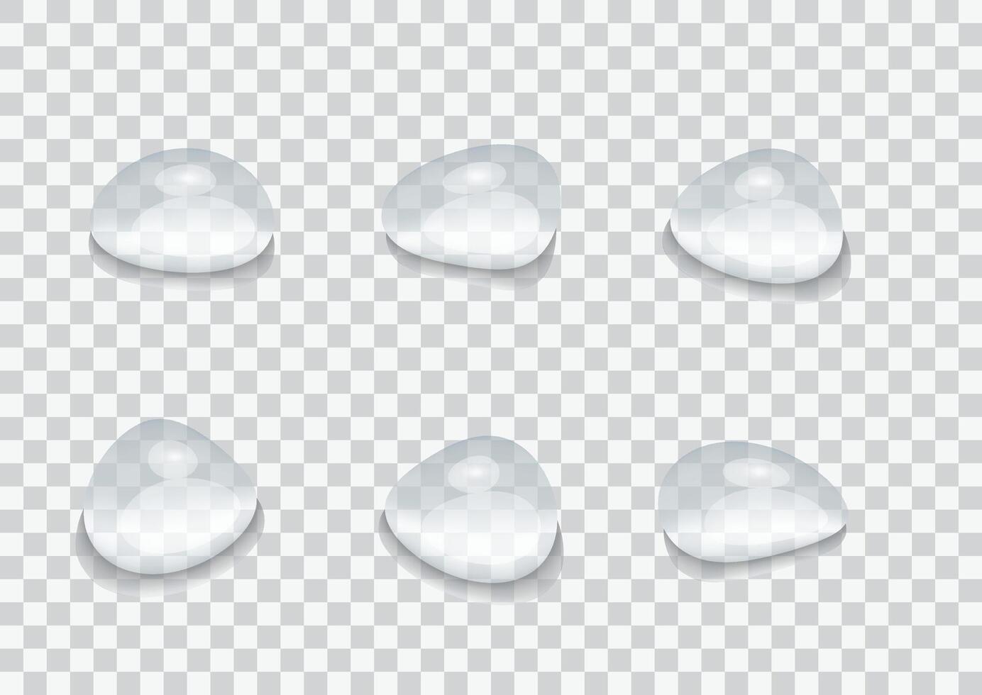 set of clear waterdrop on background vector