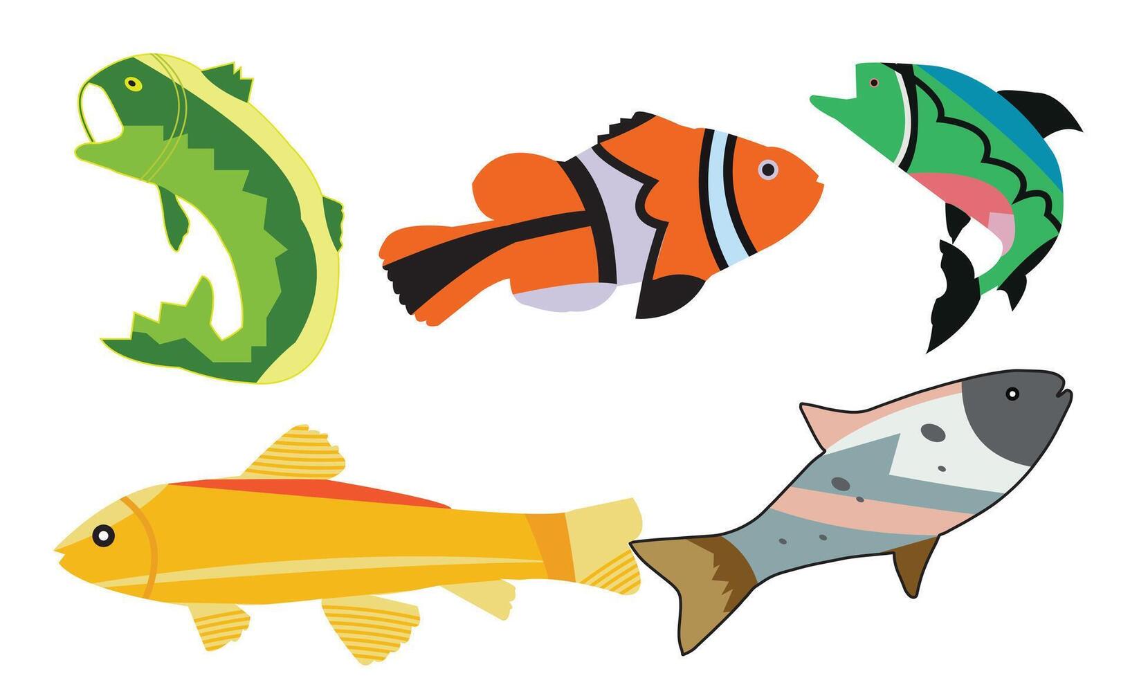 Fish Design Collection. vector