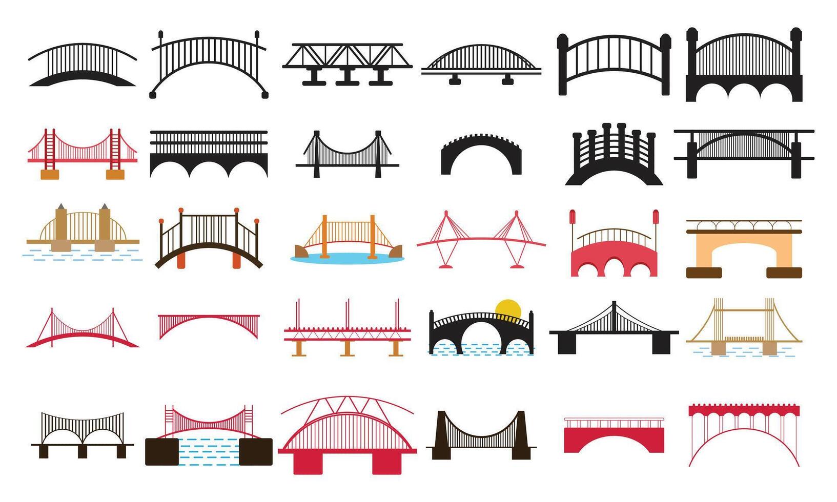 Bridge Design Collection. vector