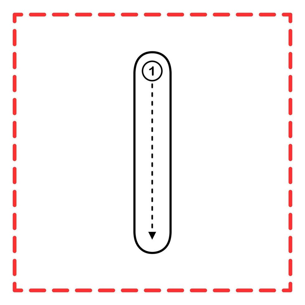 tracing alphabet ll illustration vector
