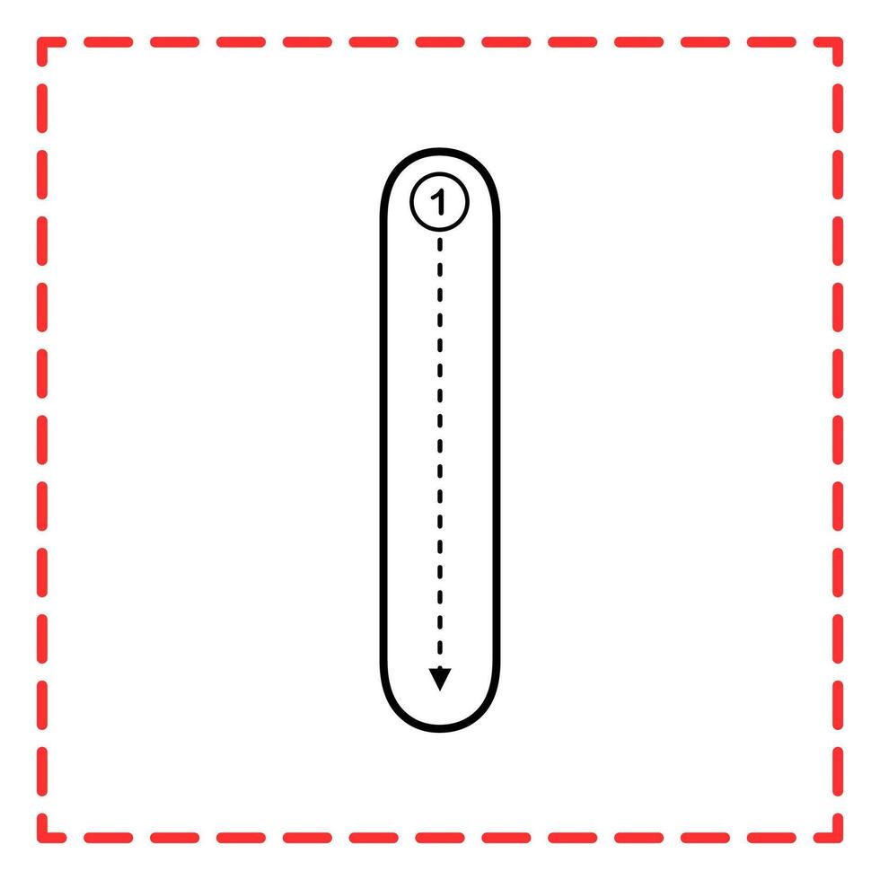 alphabet tracing i illustration vector