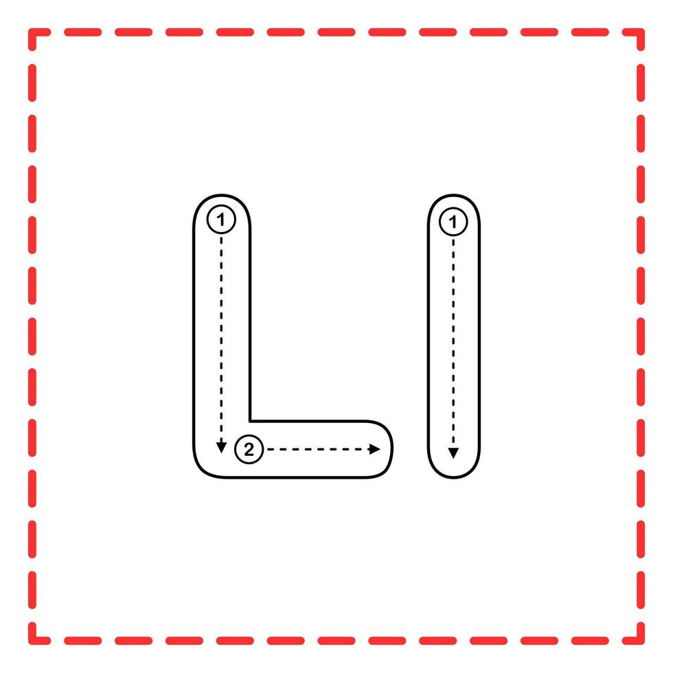 tracing alphabet set l vector