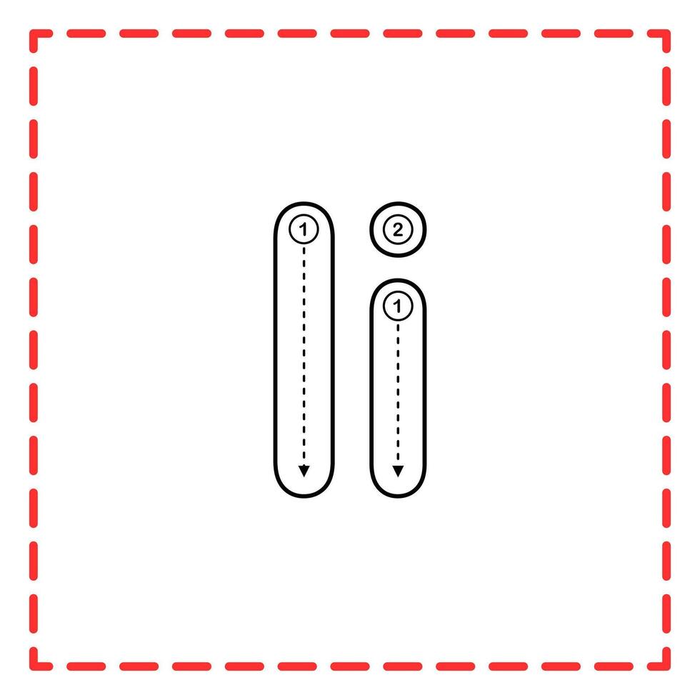 tracing alphabet set i illustration vector