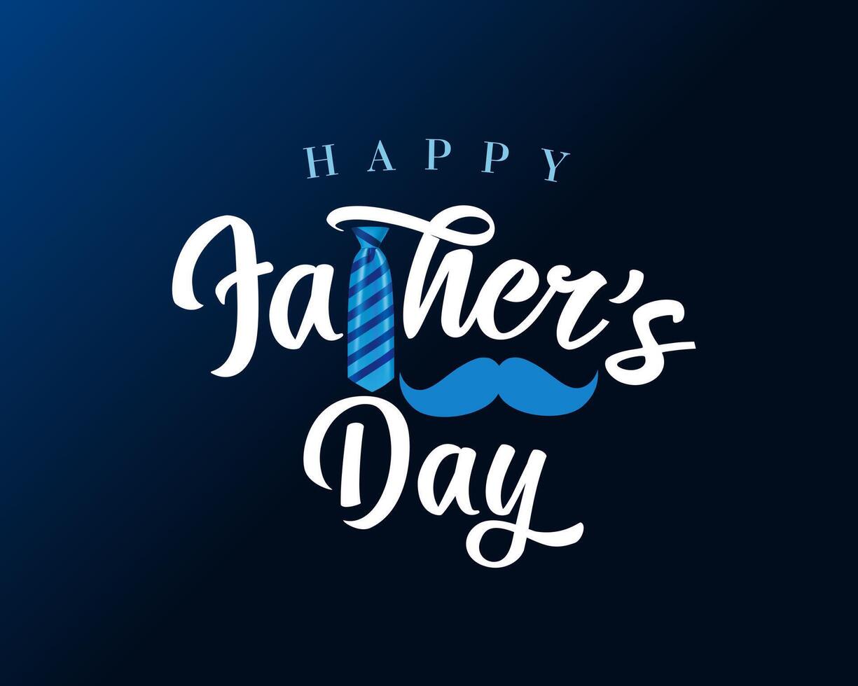 Happy Father's day creative postcard. Graphic template vector