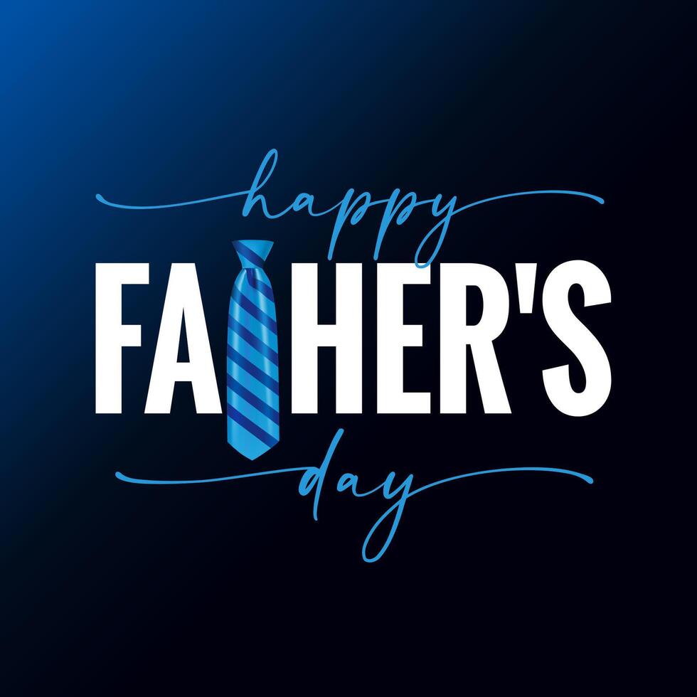 Happy Father's Day greeting card or holiday banner. Social network greetings vector